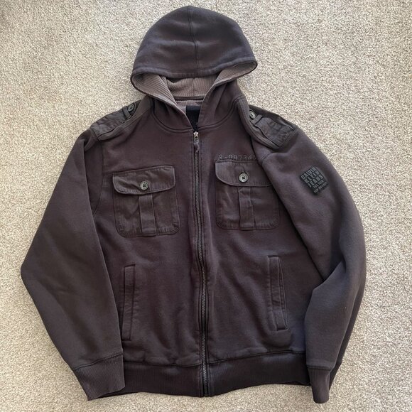 Calvin Klein Other - Unique Vintage Calvin Klein Gray Utility Military Style Jacket w Patch Pockets